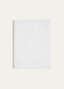 DRAP DE BAIN NID D'ABEILLE BLANC
