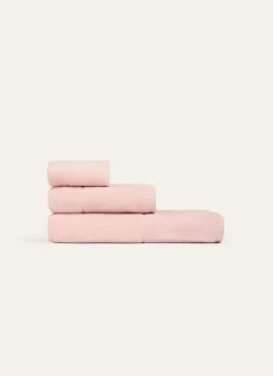 DRAP DE BAIN VELOURS EN COTON BRODERIE 500GR ROSE