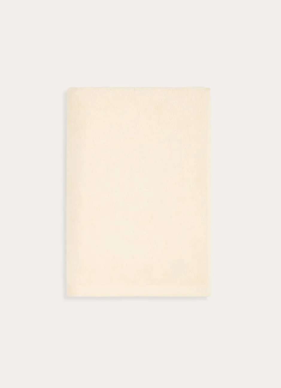 DRAP DE DOUCHE EN COTON ET SOIE AGNES ECRU