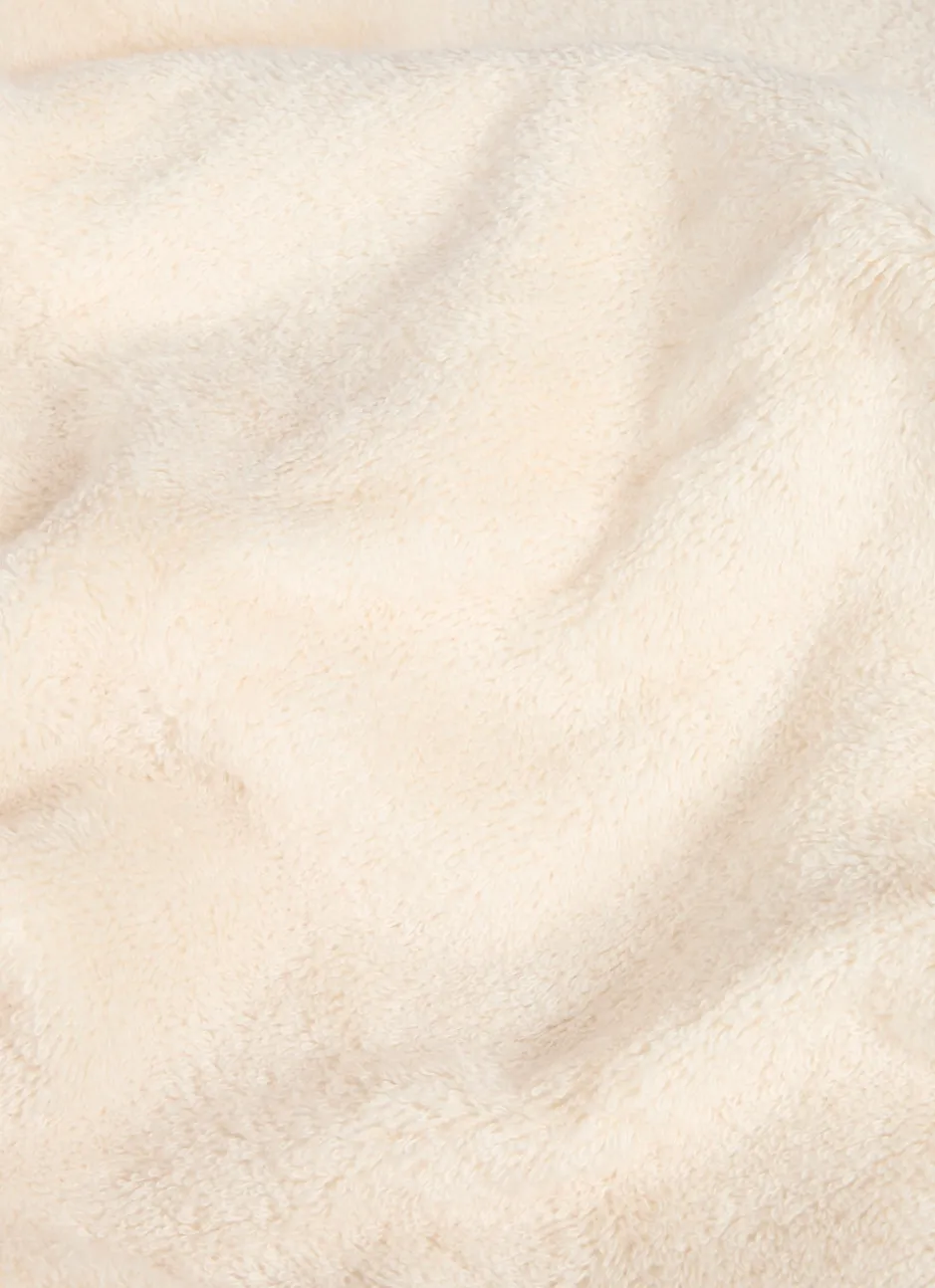 DRAP DE DOUCHE EN COTON ET SOIE AGNES ECRU