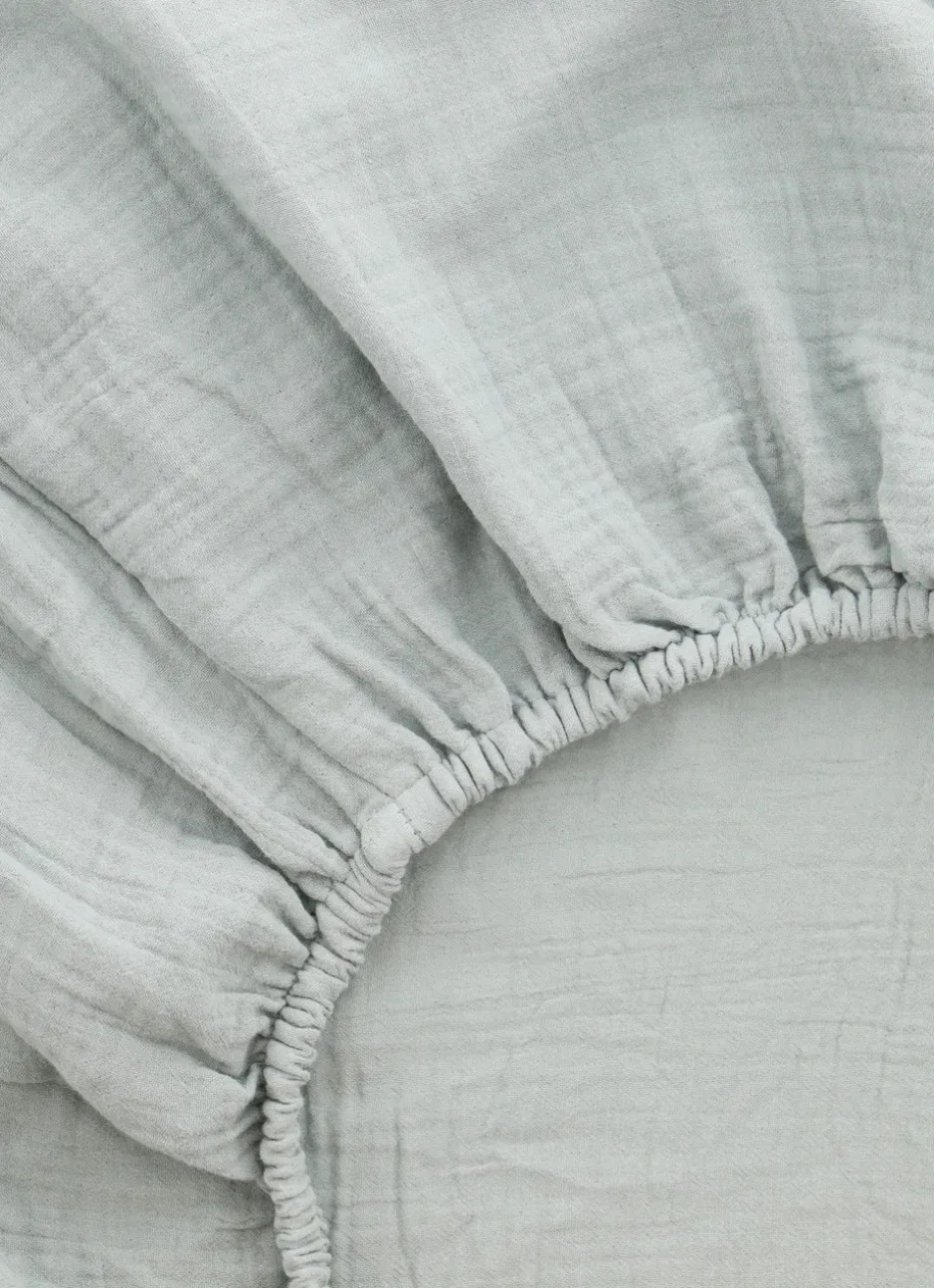 DRAP HOUSSE BÉBÉ EN GAZE DE COTON MOUSSE