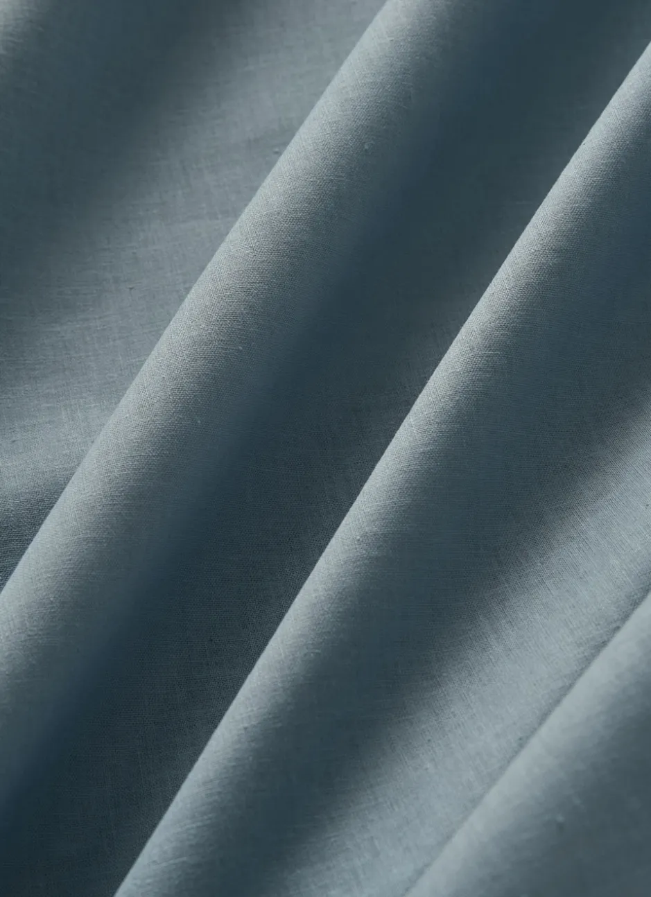 DRAP HOUSSE EN COTON BLEU ORAGE