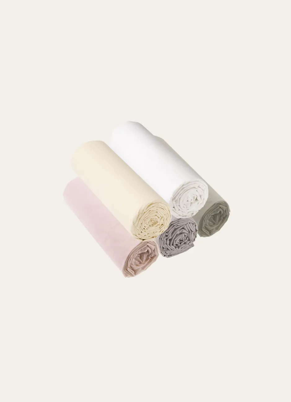 DRAP HOUSSE EN COTON POUR 2 LITS JUMEAUX BLANC