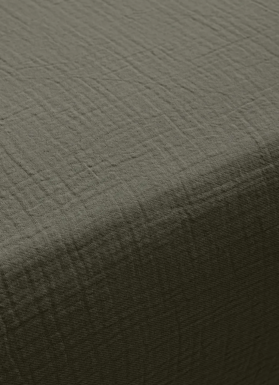 DRAP HOUSSE EN DOUBLE GAZE KAKI