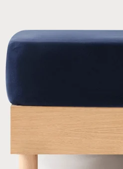 DRAP HOUSSE EN FLANELLE UNIE RAGOON BLEU INDIGO