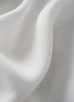 DRAP HOUSSE EN LIN LAVÉ UNI 165GR BLANC