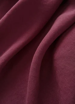 DRAP HOUSSE EN LIN LAVÉ UNI 165GR GRENAT