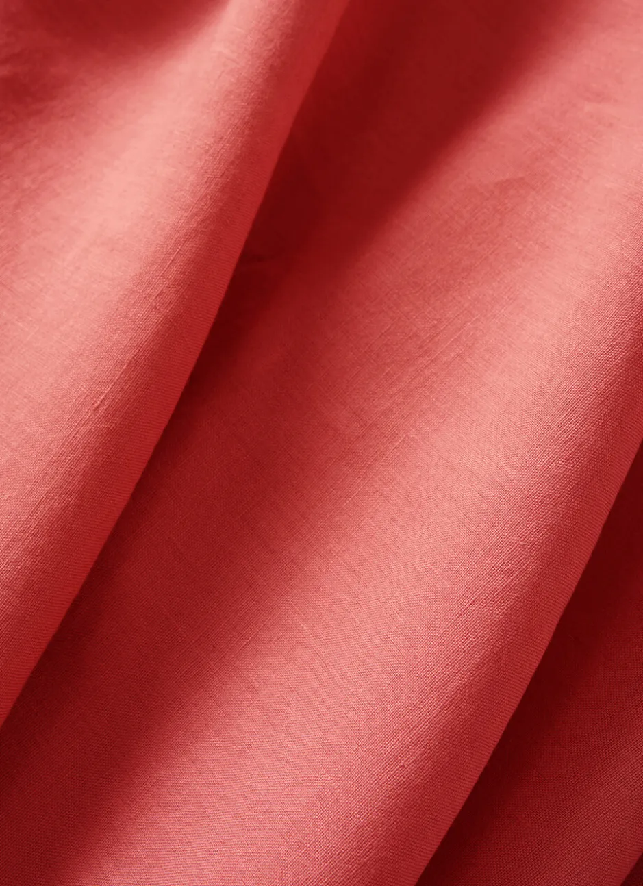DRAP HOUSSE EN LIN LAVÉ UNI 165GR MARSALA
