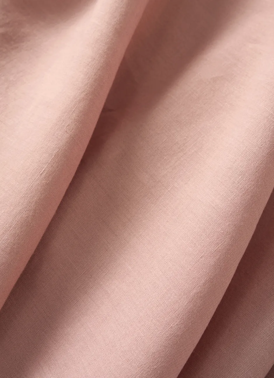 DRAP HOUSSE EN LIN LAVÉ UNI 165GR ROSE