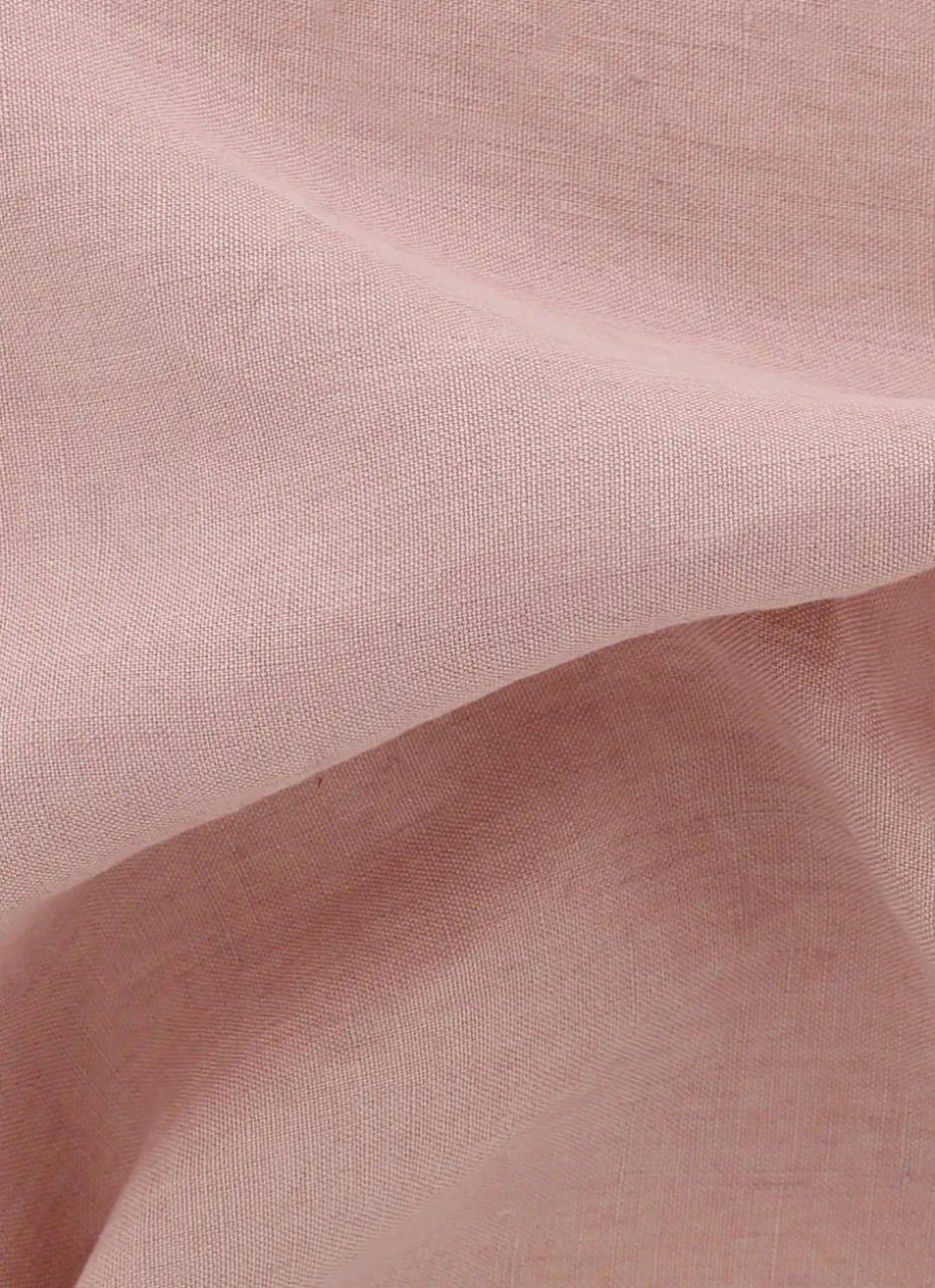 DRAP HOUSSE EN LIN LAVÉ UNI 165GR ROSE