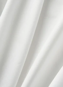 DRAP HOUSSE EN PERCALE DE COTON POUR LIT ARTICULÉ BLANC