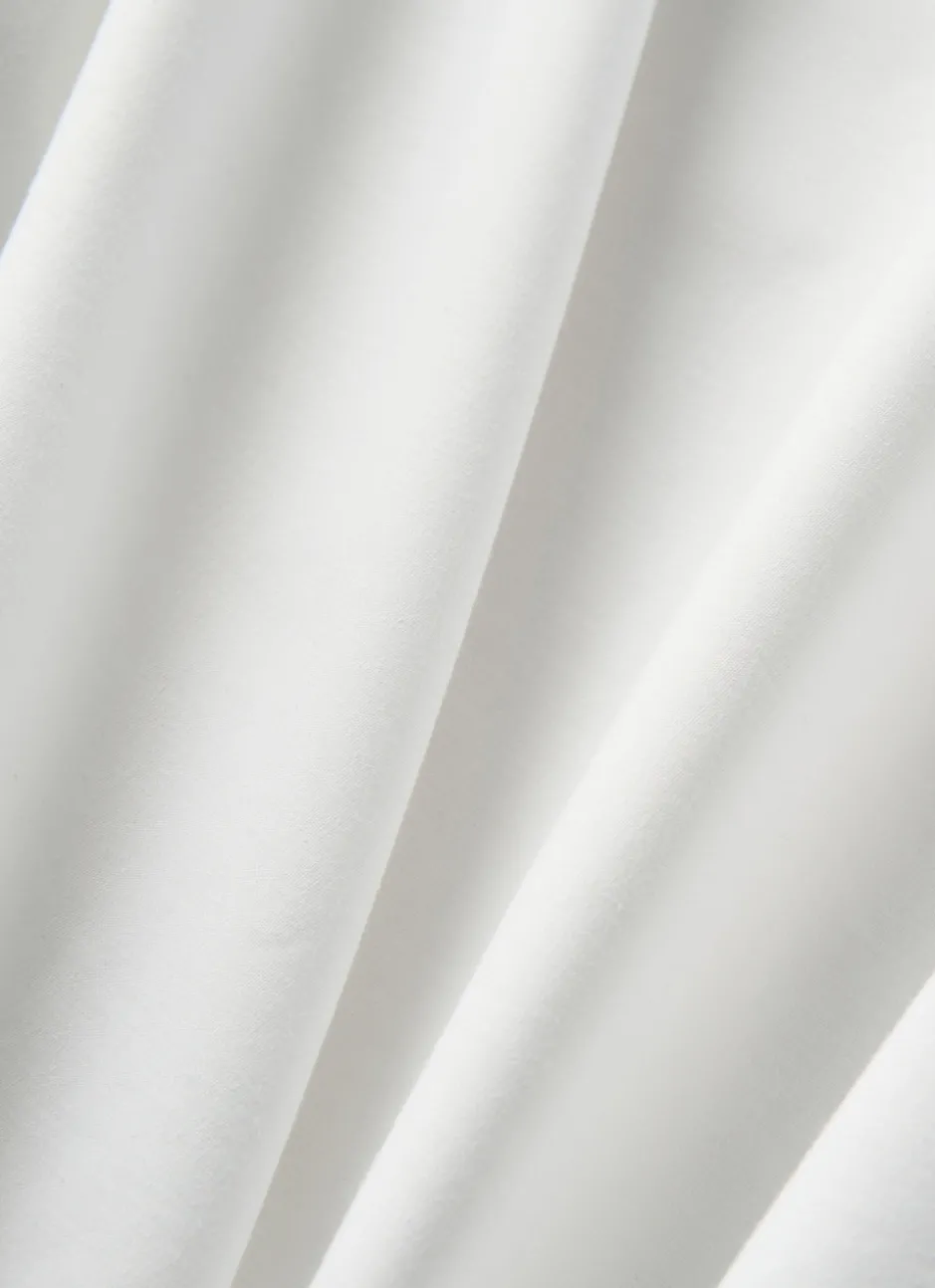 DRAP HOUSSE EN PERCALE DE COTON POUR LIT ARTICULÉ BLANC