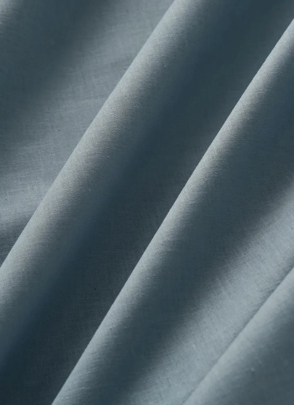 DRAP HOUSSE UNI EN COTON GRAND BONNET 32CM BLEU ORAGE