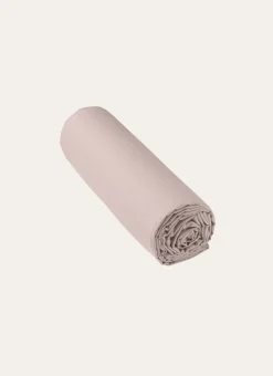DRAP HOUSSE UNI EN COTON GRAND BONNET 32CM TAUPE CLAIR