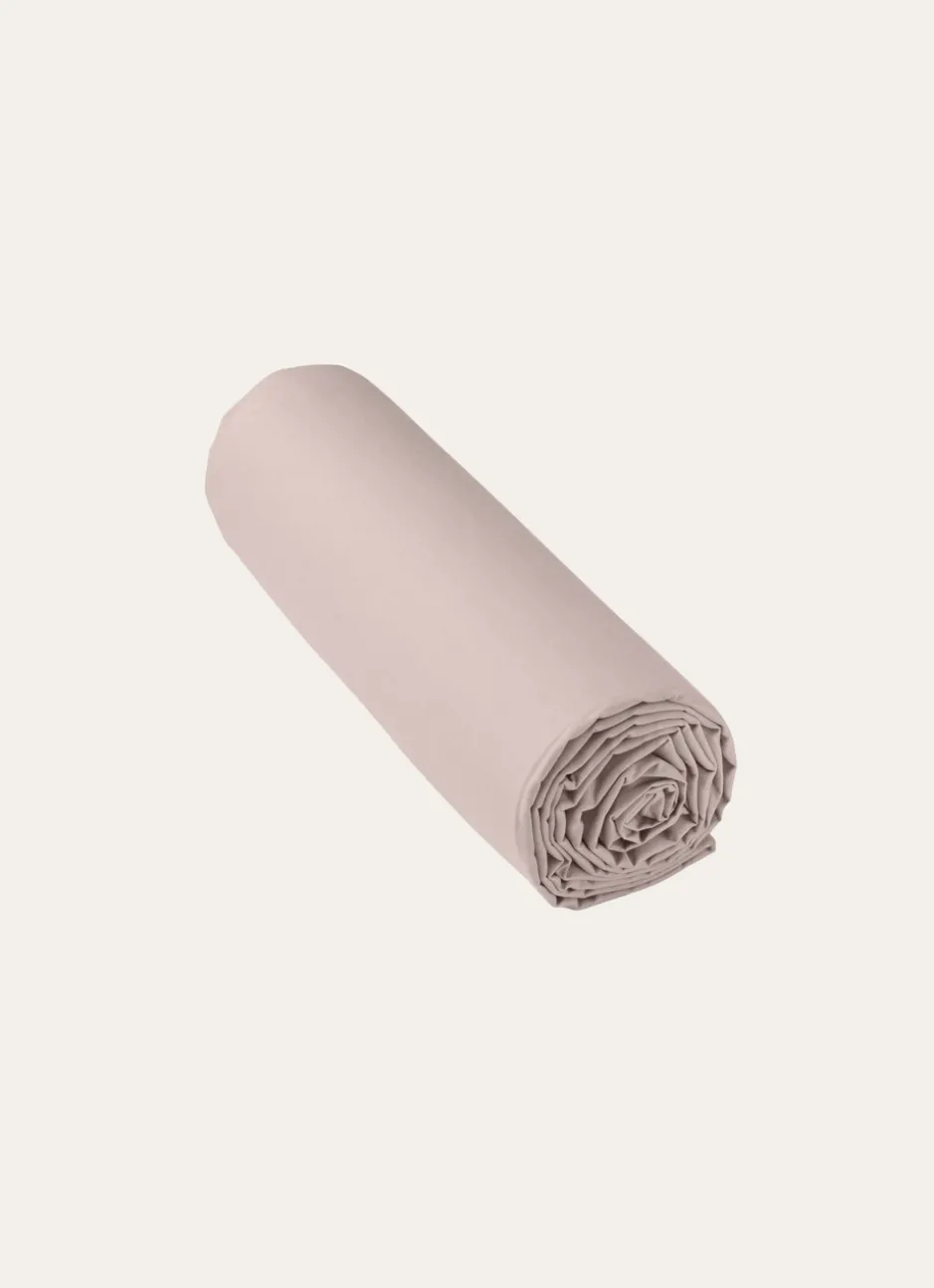 DRAP HOUSSE UNI EN COTON GRAND BONNET 32CM TAUPE CLAIR