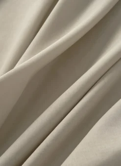 DRAP HOUSSE UNI EN COTON GRAND BONNET 32CM TAUPE CLAIR