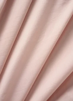 DRAP HOUSSE UNI EN COTON LAVÉ BIO ROSE CLAIR