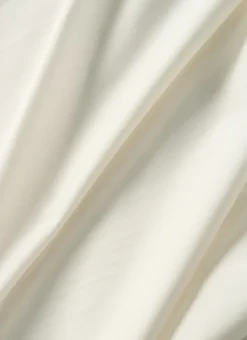 DRAP HOUSSE UNI EN PERCALE DE COTON ECRU