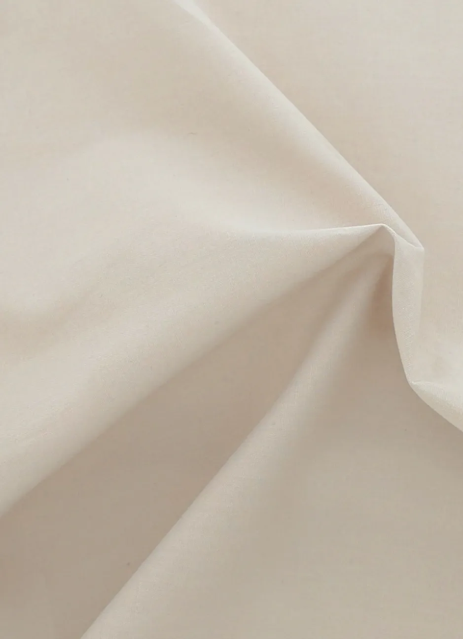 DRAP HOUSSE UNI EN PERCALE DE COTON SABLE