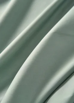 DRAP HOUSSE UNI EN PERCALE DE COTON VERT DE GRIS