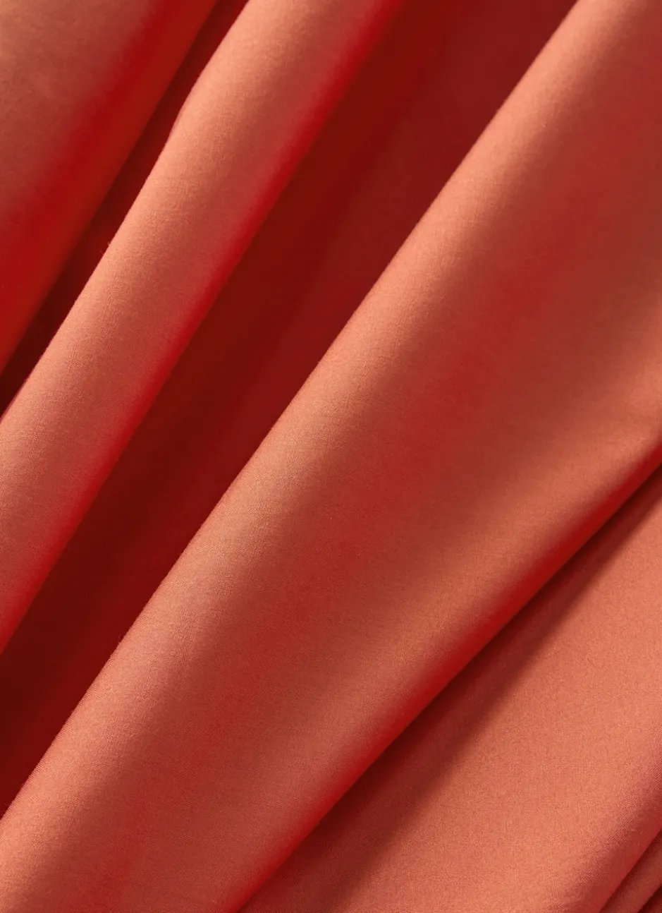 DRAP HOUSSE UNI EN PERCALE DE COTON TERRE