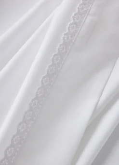 DRAP PLAT EN PERCALE RAPHAELLE BLANC