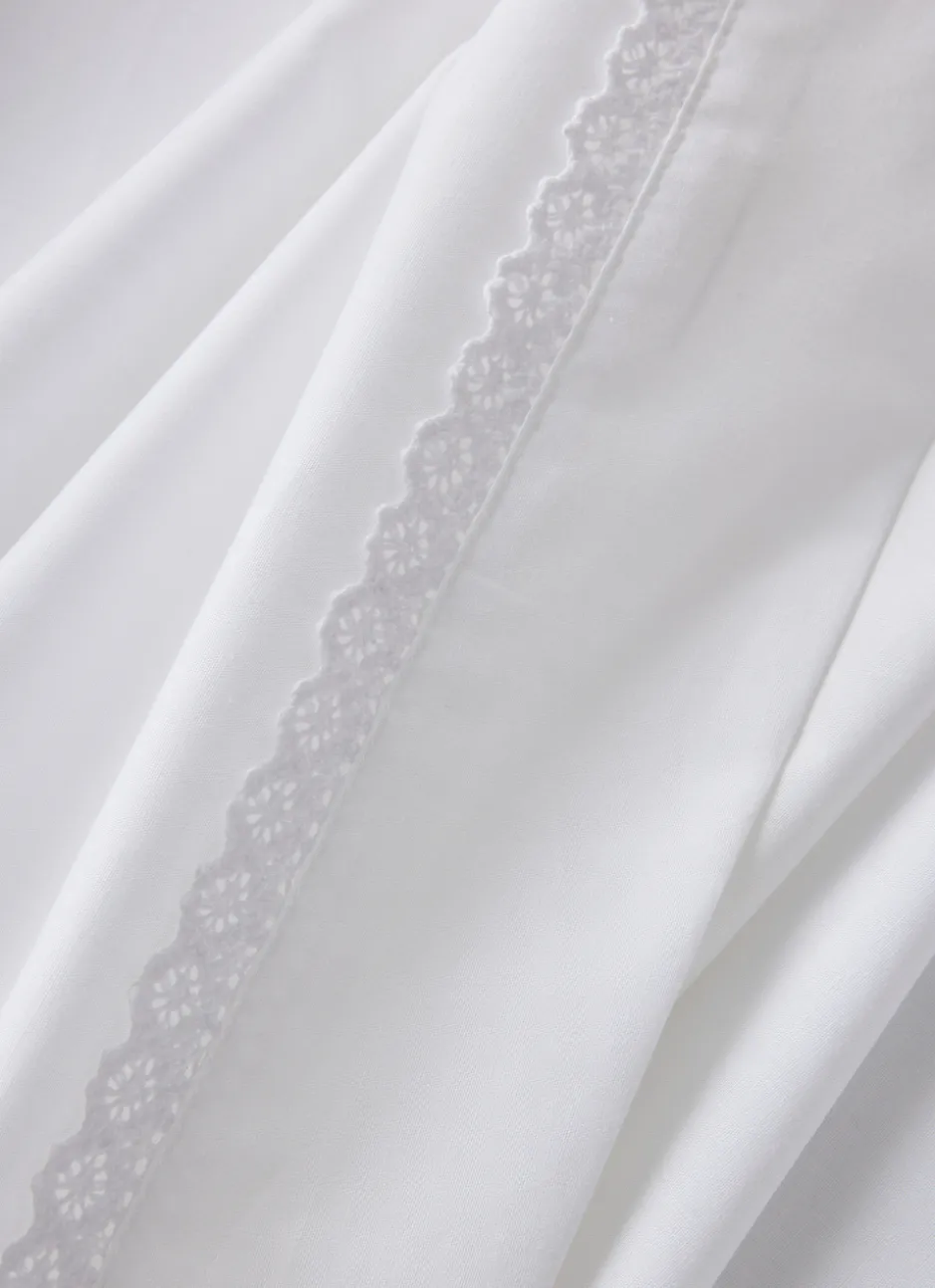 DRAP PLAT EN PERCALE RAPHAELLE BLANC