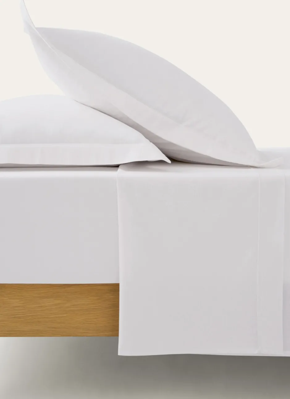 DRAP PLAT UNI EN COTON BLANC