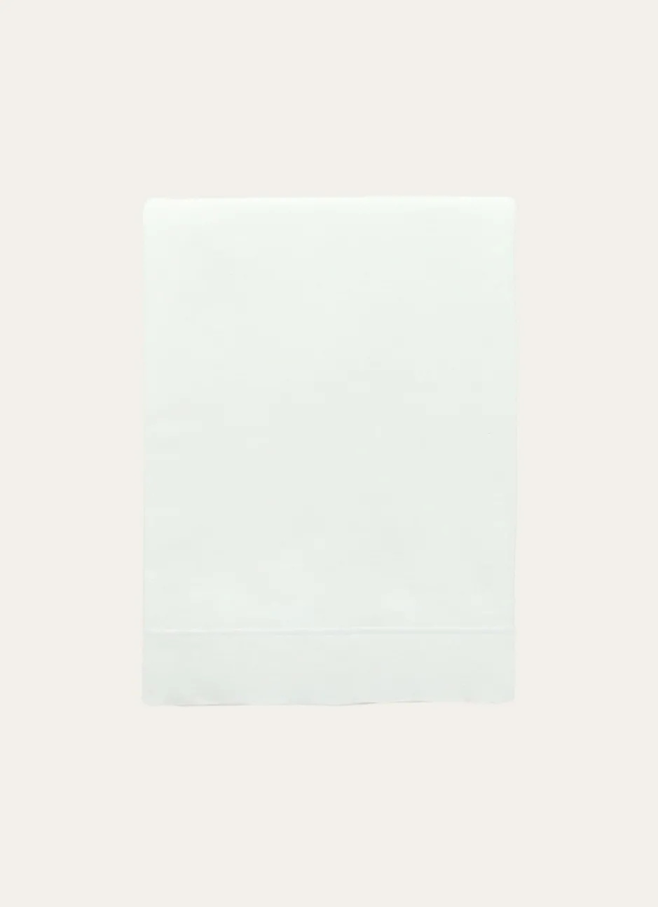 DRAP PLAT UNI EN COTON BLANC