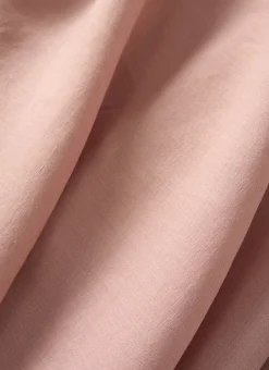 DRAP PLAT UNI EN LIN LAVÉ - 165GR ROSE