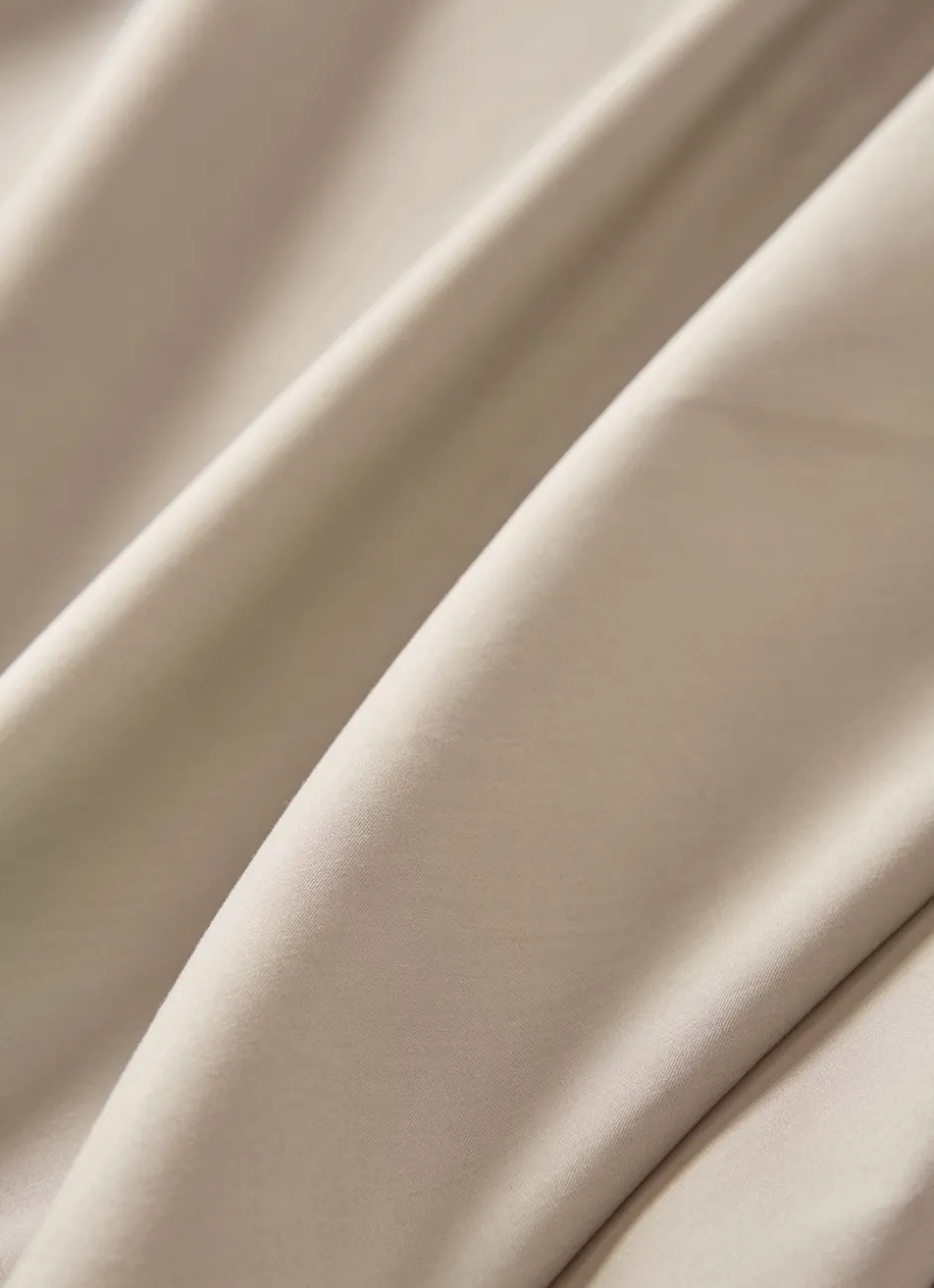 DRAP PLAT UNI EN PERCALE DE COTON SABLE