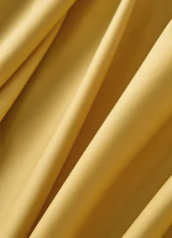 DRAP PLAT UNI EN PERCALE DE COTON MOUTARDE