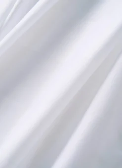 DRAP PLAT UNI SATIN DE COTON RAYURES JACQUARD BLANC