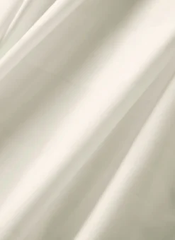 DRAP PLAT UNI SATIN DE COTON RAYURES JACQUARD IVOIRE