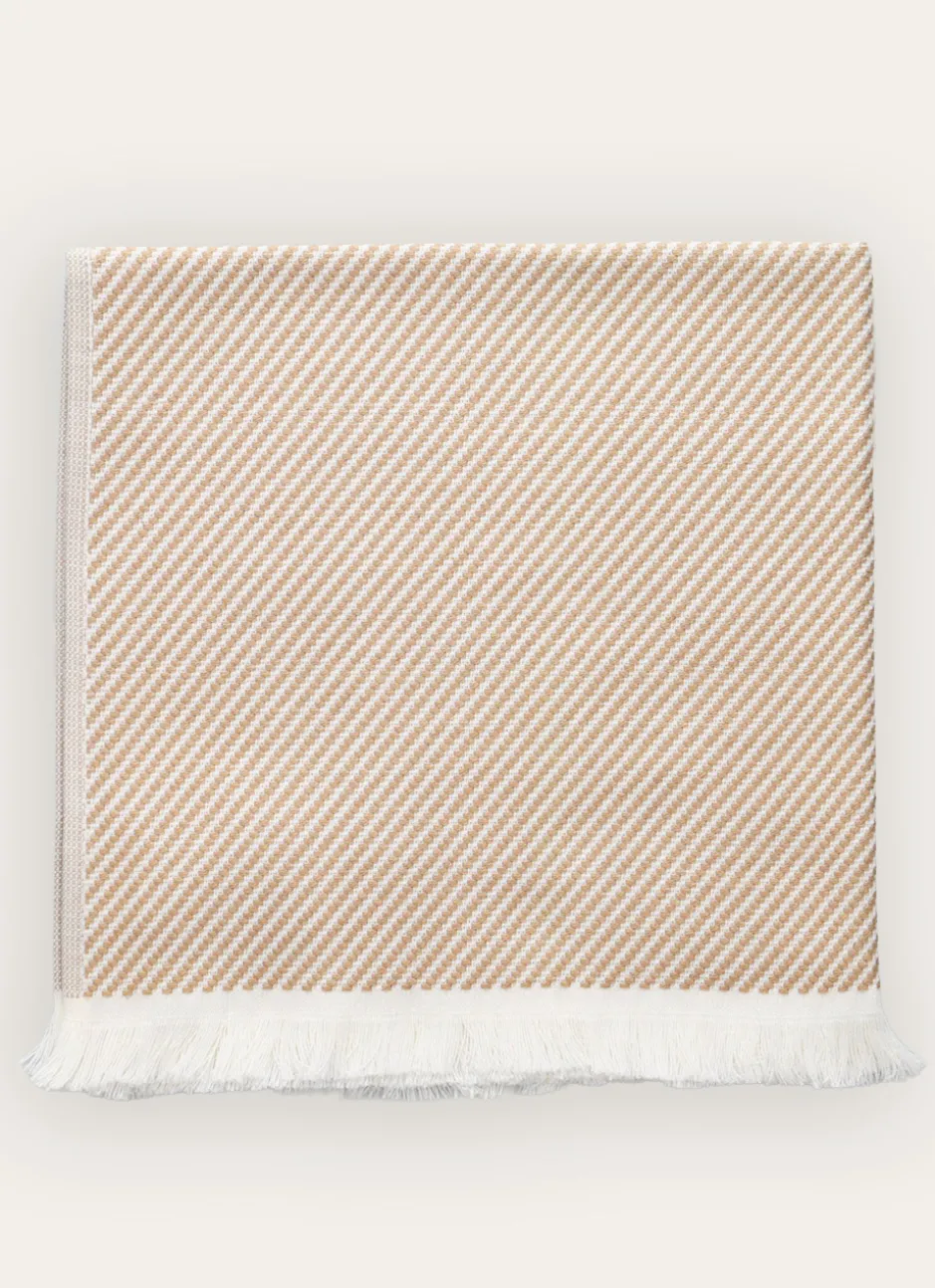 ESSUIE-MAINS EN COTON ÉPONGE BEIGE ECRU