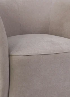 FAUTEUIL LARGE EN TISSU - DESIGN SANS PIED GRIS CLAIR