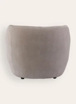 FAUTEUIL LARGE EN TISSU - DESIGN SANS PIED GRIS CLAIR