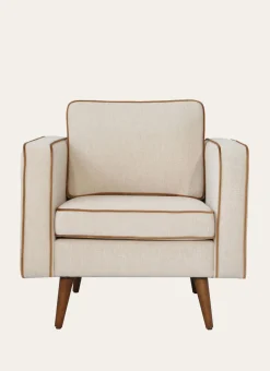 FAUTEUIL TISSU ECRU/ECRU