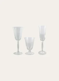 FLUTE EN CRISTALLIN SERIGRAPHIE TRANSPARENT