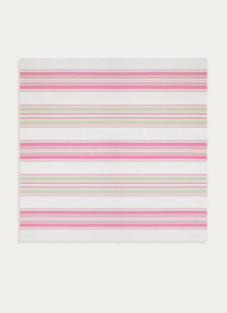 FOUTA DE PLAGE RAYÉE XXL ROSE / VERT