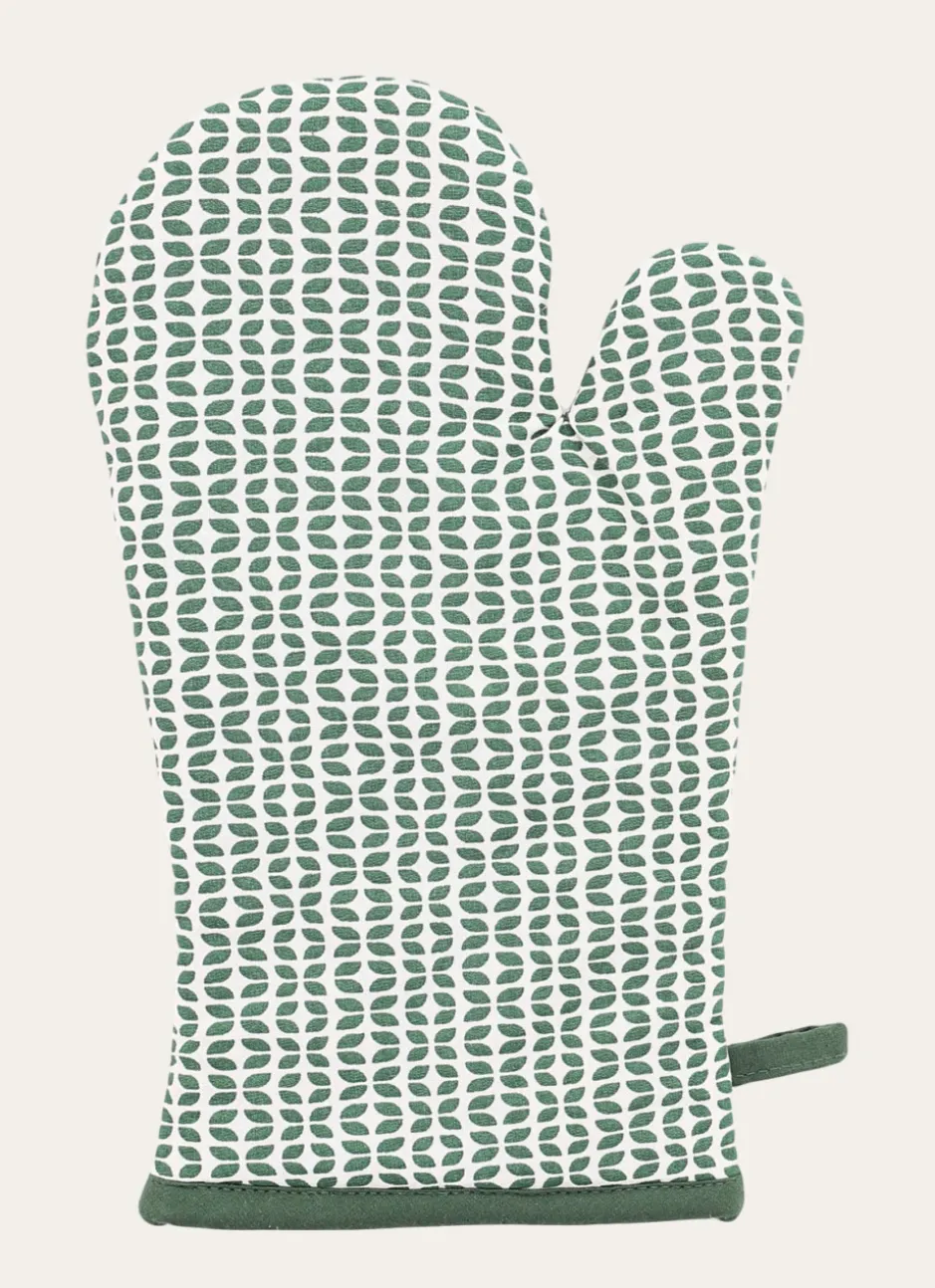 GANT DE CUISINE EN COTON IMPRIMÉ MINI MOTIFS THYM