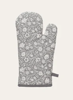 GANT DE CUISINE FLEURS BICA GRIS
