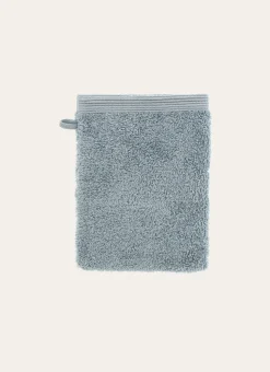 GANT DE TOILETTE BRODÉ EN COTON 500GR BLEU ORAGE