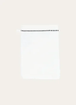 GANT DE TOILETTE EN COTON DÉTAILS POINTS 420GR BLANC