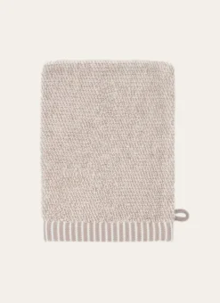 GANT DE TOILETTE EN FILS CHINÉS BEIGE