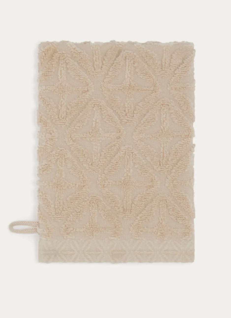 GANT DE TOILETTE JULIAN EN VELOURS BEIGE