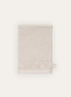 GANT DE TOILETTE LITEAU VELOURS CISELÉ BEIGE
