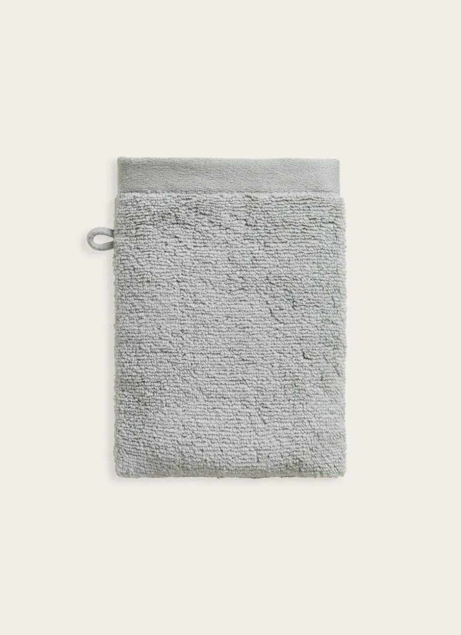 GANT DE TOILETTE UNI EN COTON MOELLEUX 550GR VERT TILLEUL