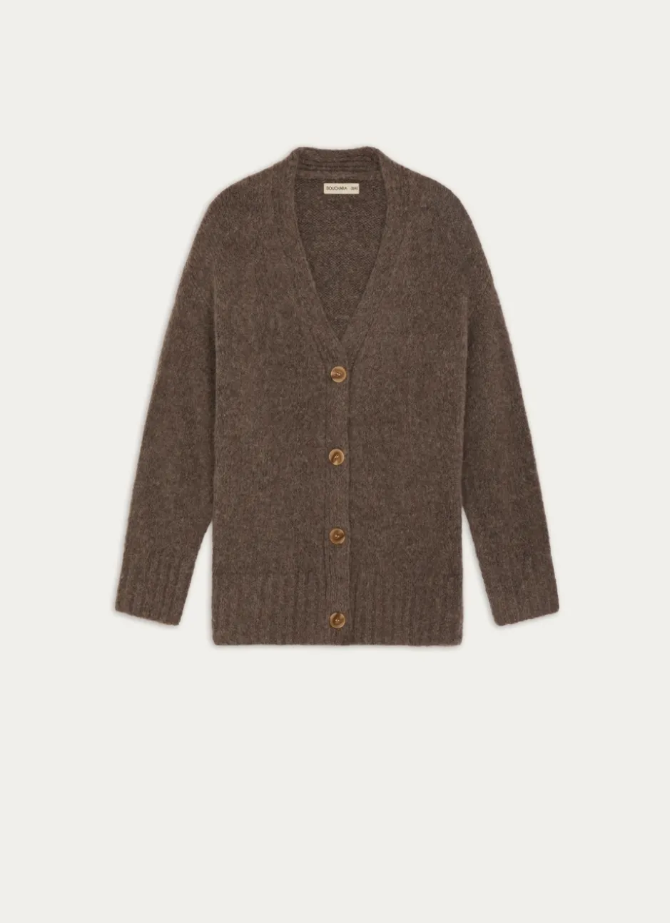 GILET EN TRICOT GRIS FONCE