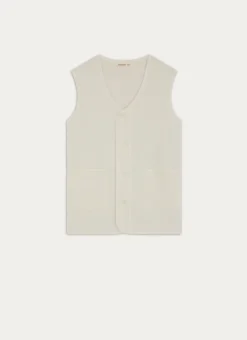 GILET SANS MANCHES SHERPA CALOU ÉCRU